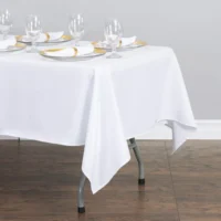 NAPPE RECTANGULAIRE BLANCHE 60 X 102 POUCES